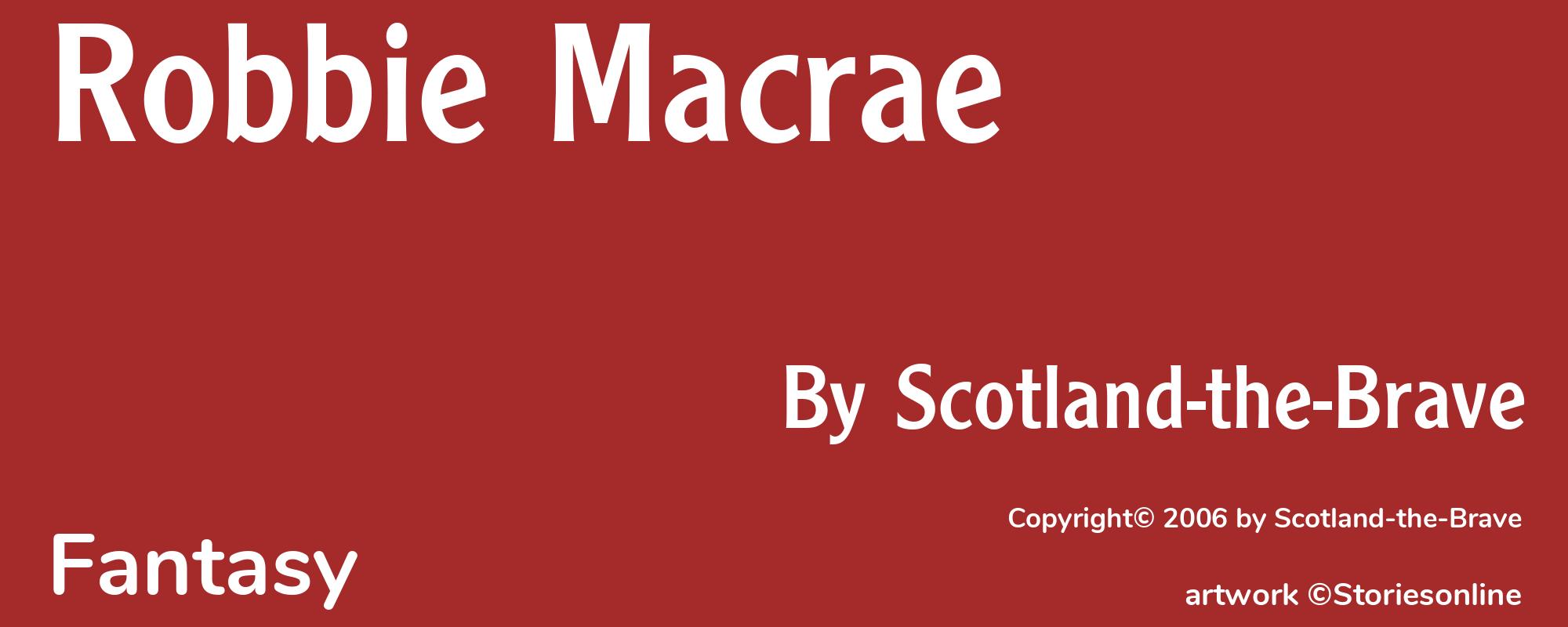 Robbie Macrae - Cover