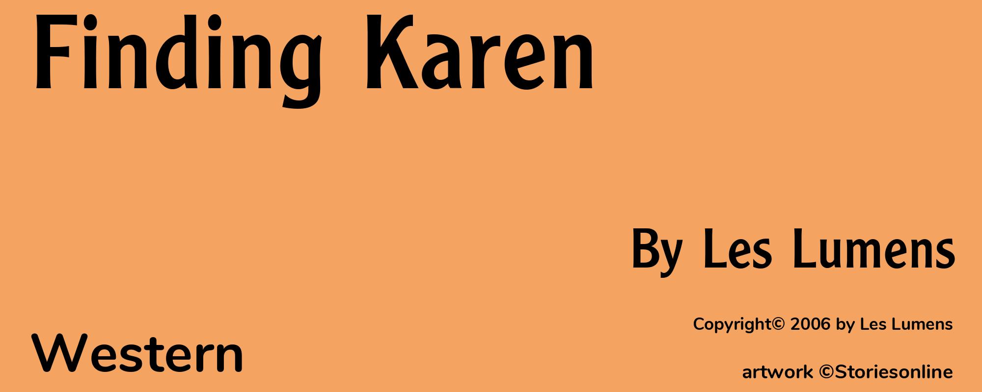 Finding Karen - Cover