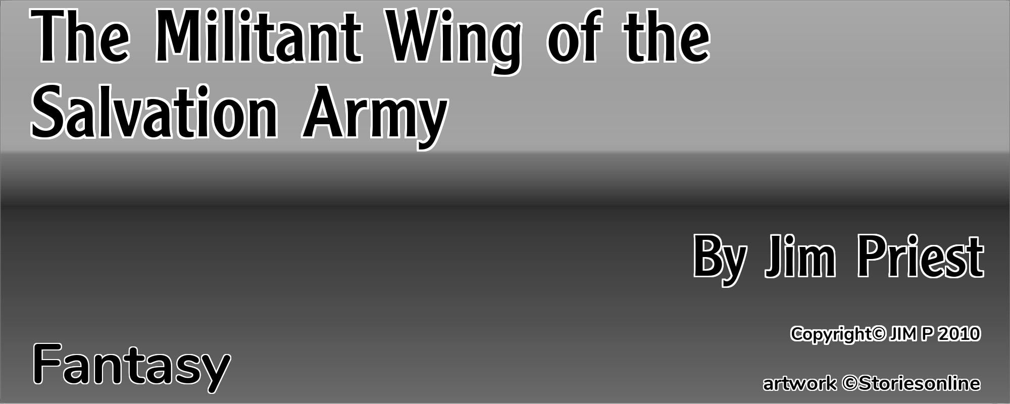 The Militant Wing of the Salvation Army - Cover