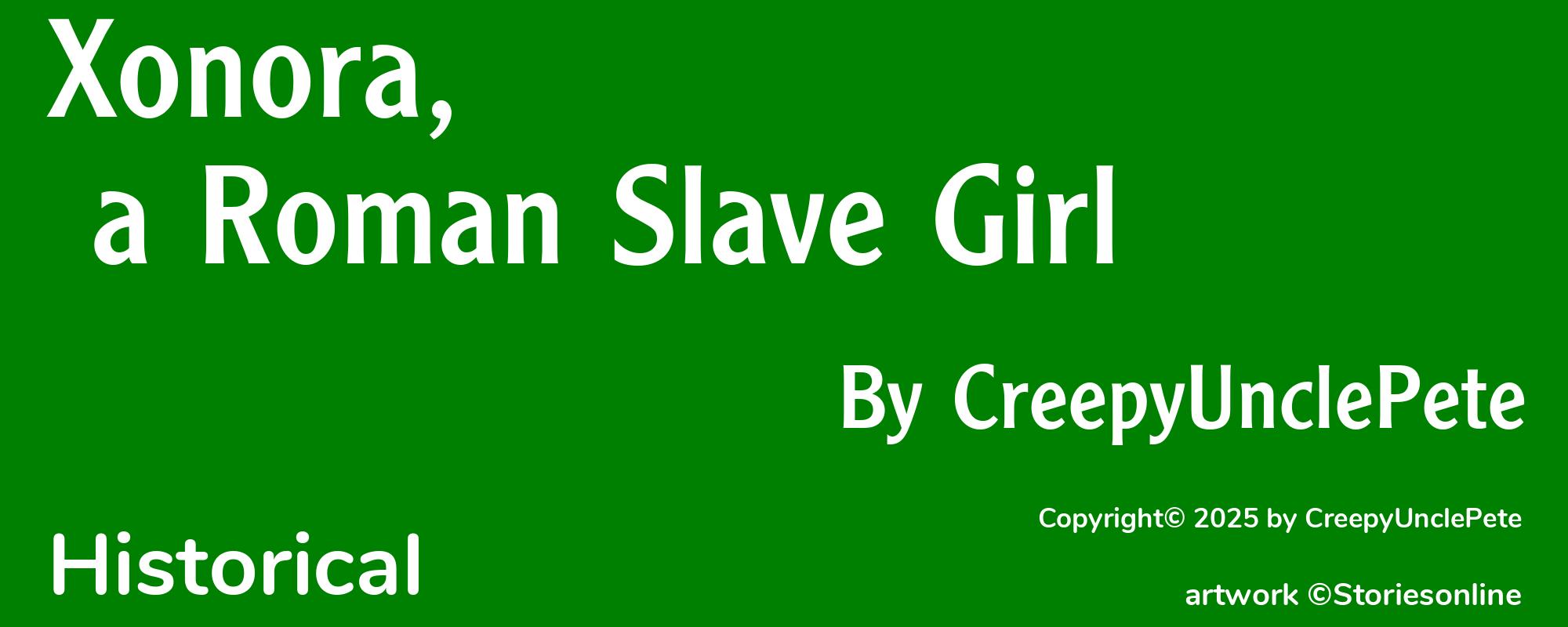 Xonora, a Roman Slave Girl - Cover