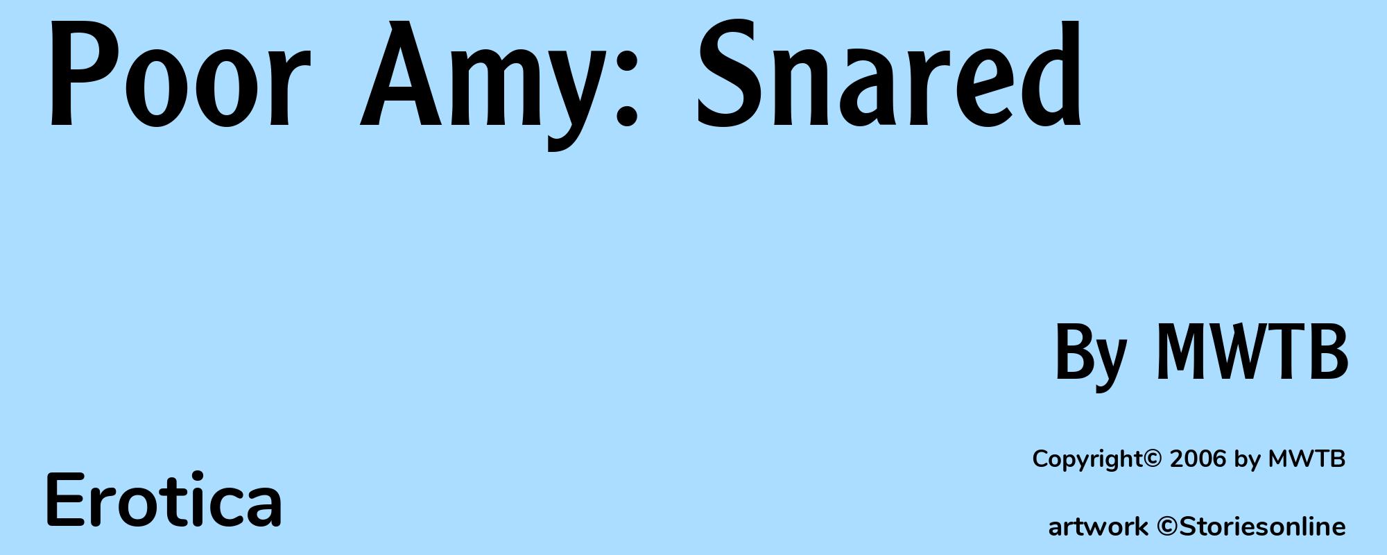 Poor Amy: Snared - Cover