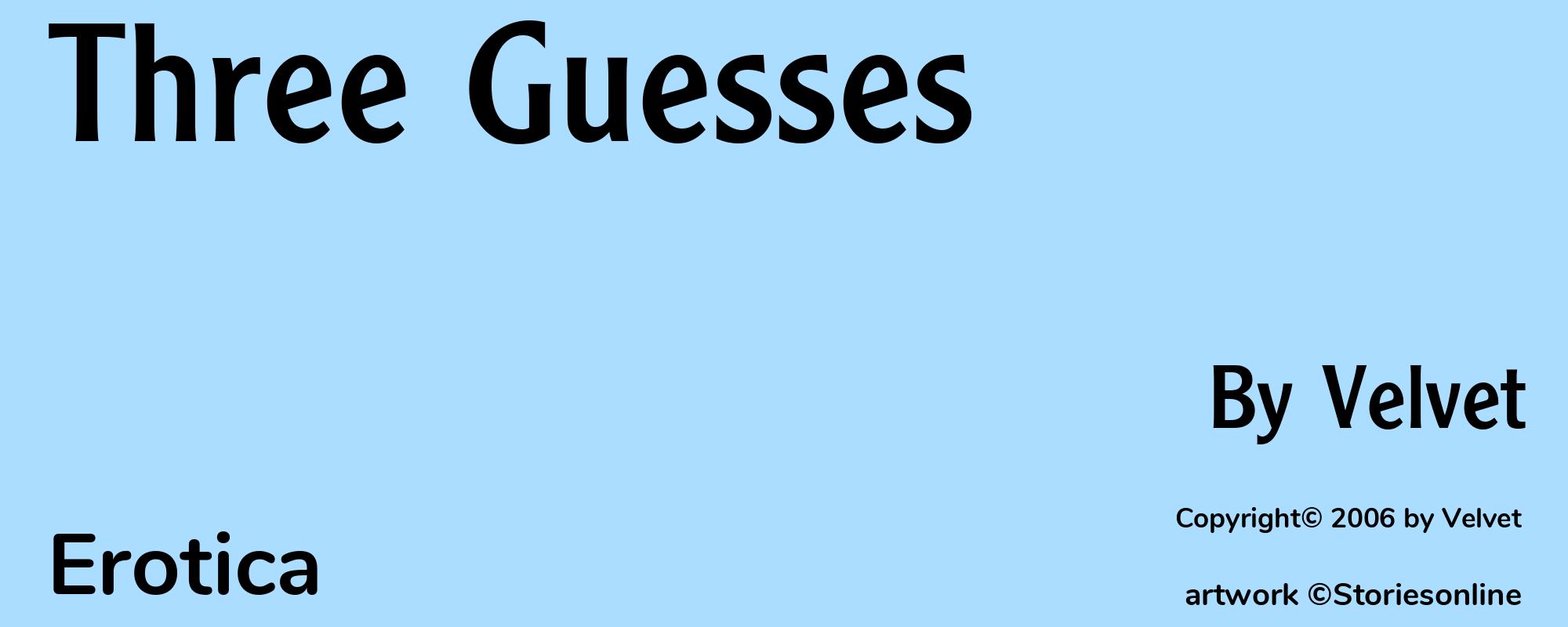 Three Guesses - Cover
