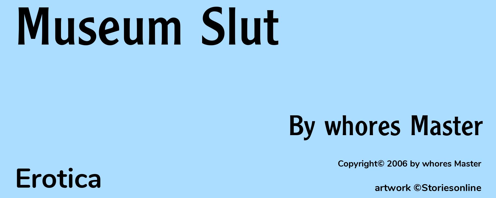 Museum Slut - Cover