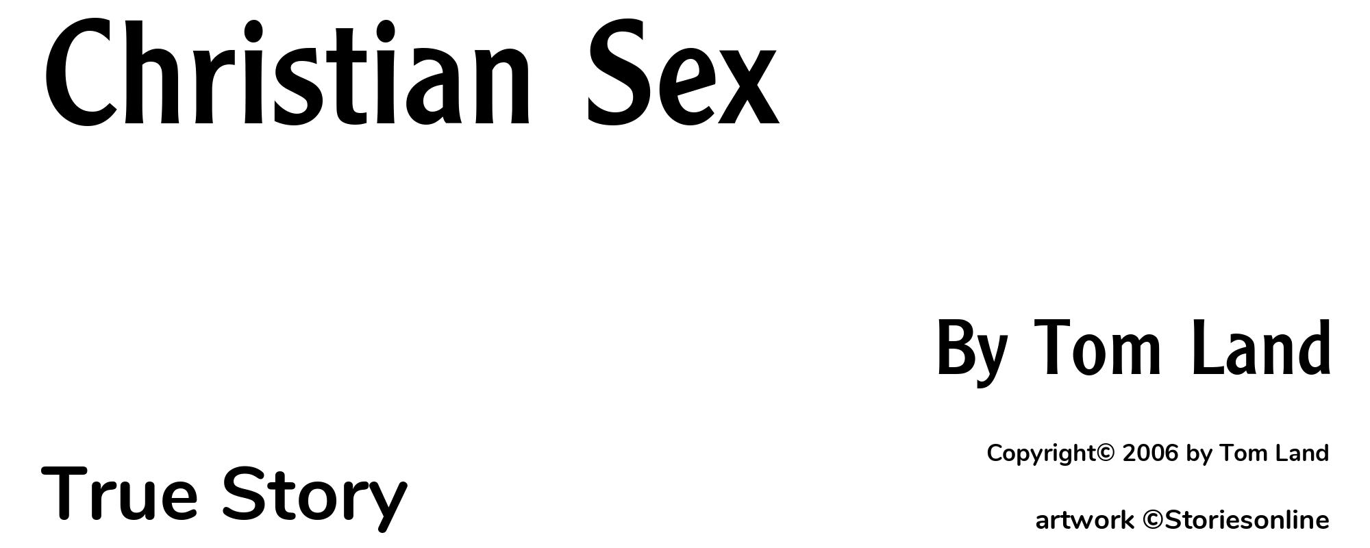 Christian Sex - Cover