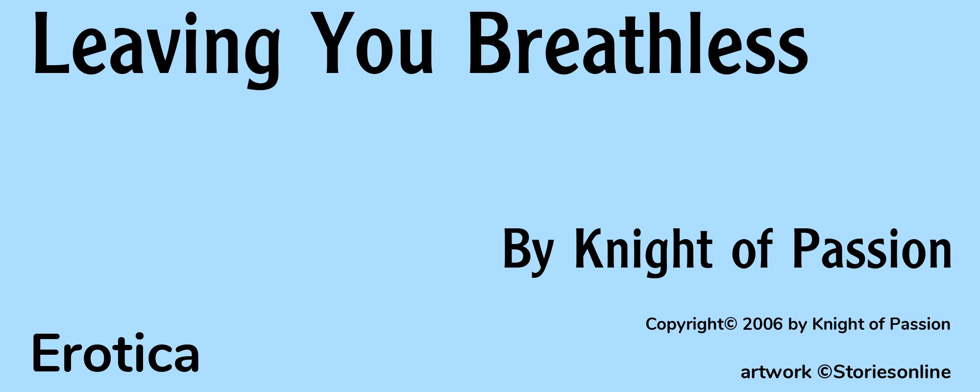 Leaving You Breathless - Cover