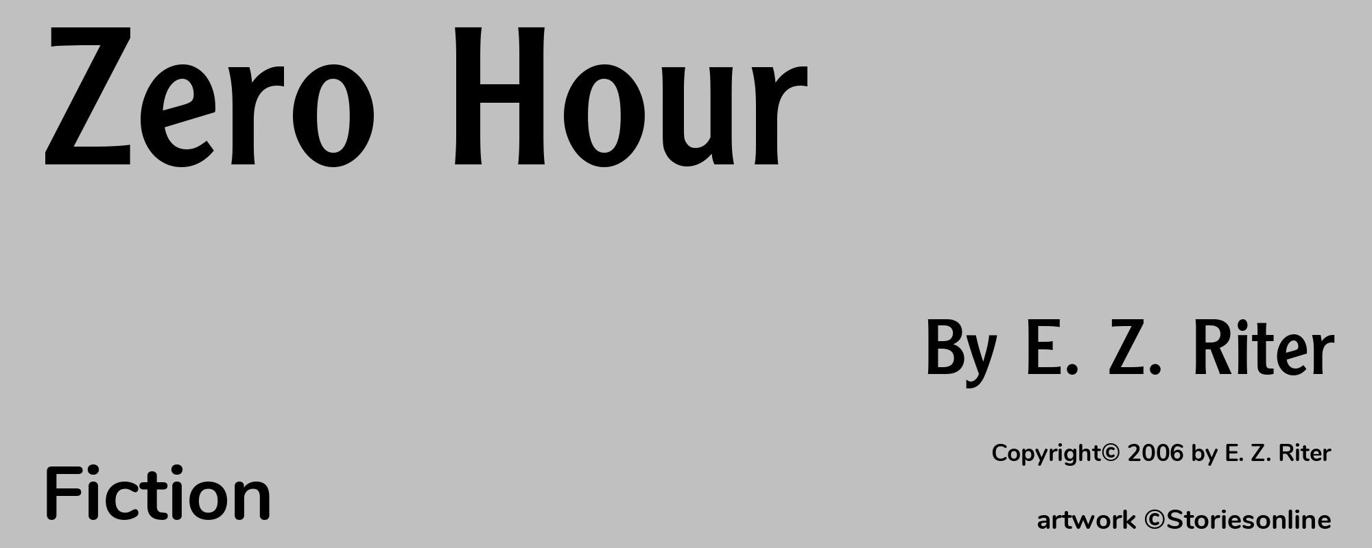 Zero Hour - Cover