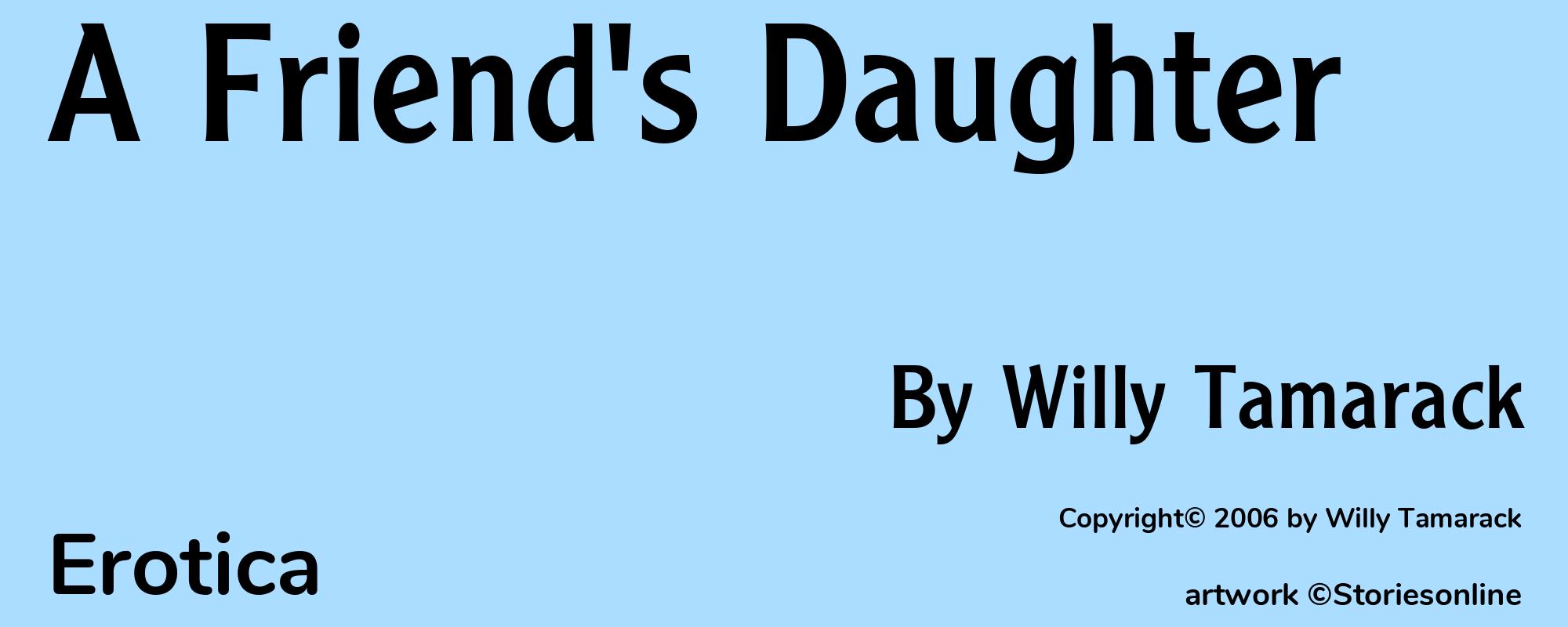 A Friend's Daughter - Cover