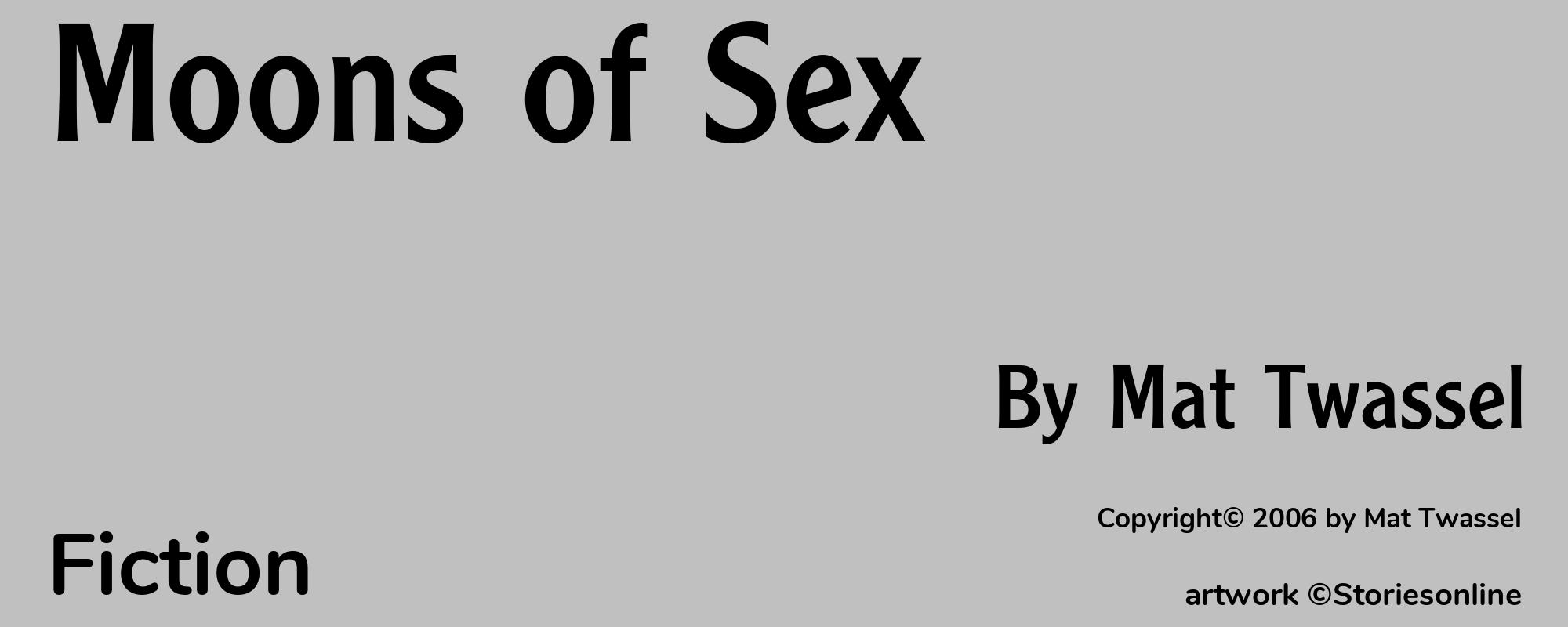 Moons of Sex - Cover