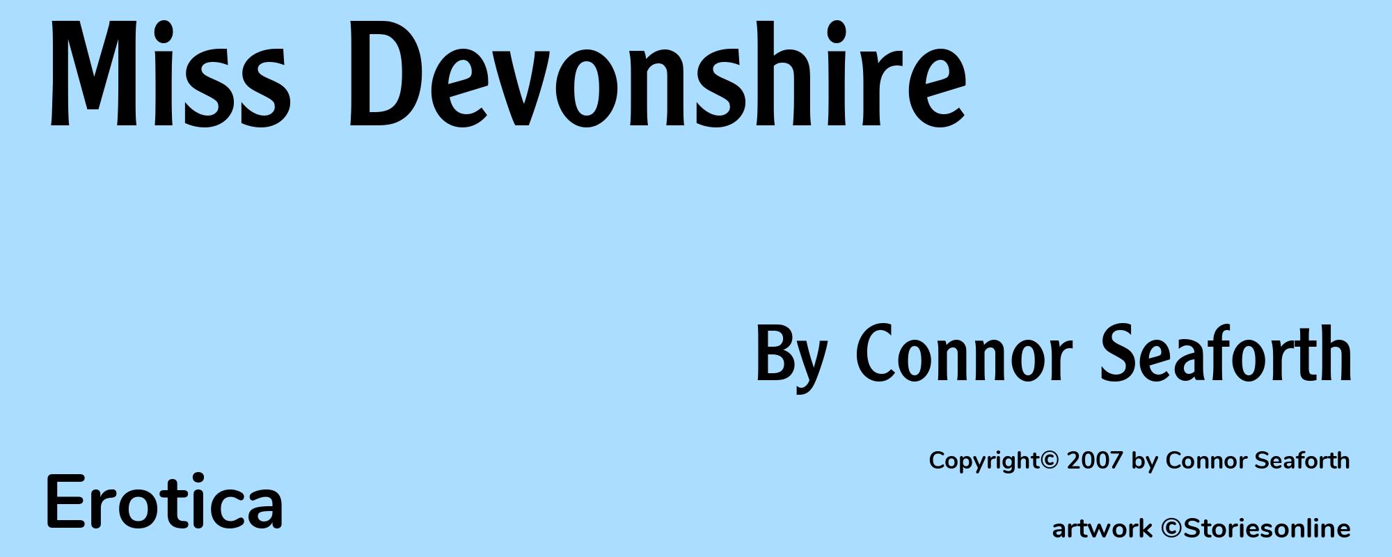 Miss Devonshire - Cover