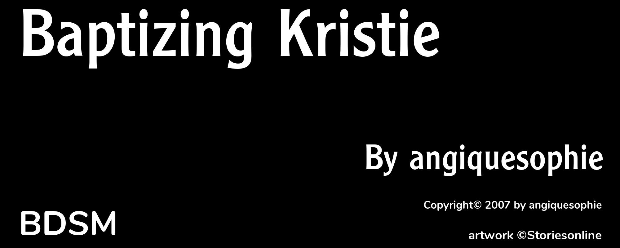 Baptizing Kristie - Cover