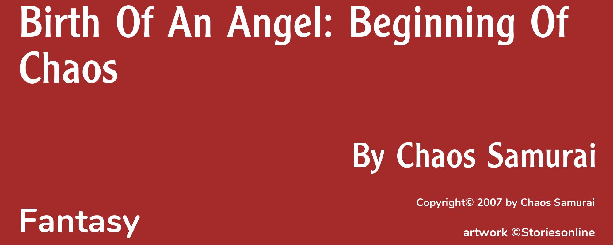 Birth Of An Angel: Beginning Of Chaos - Cover