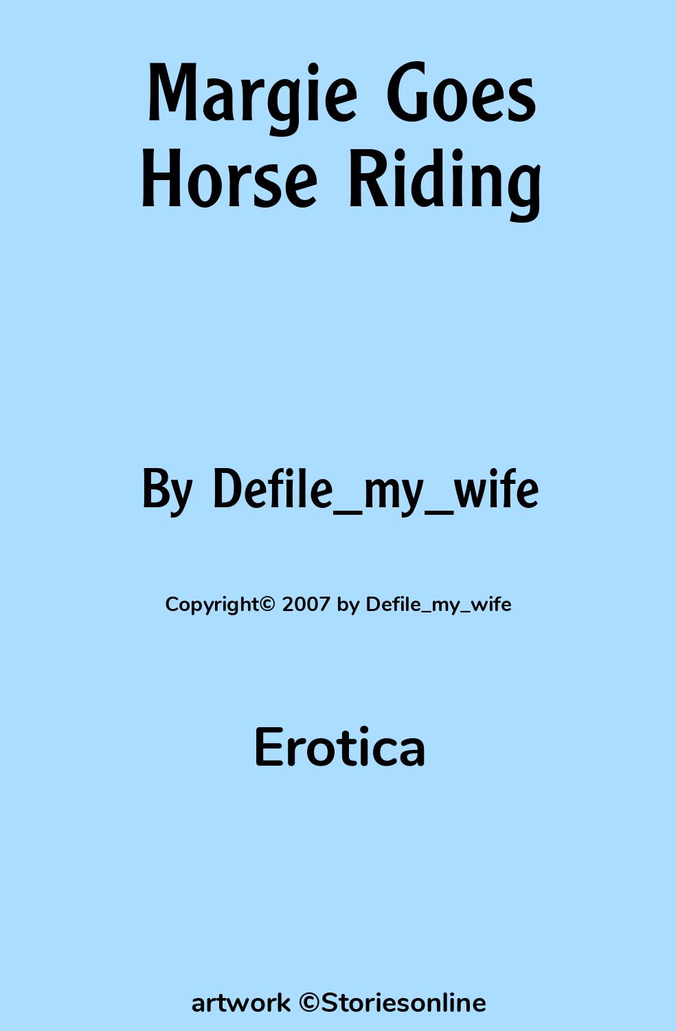 Margie Goes Horse Riding - Erotica Sex Story