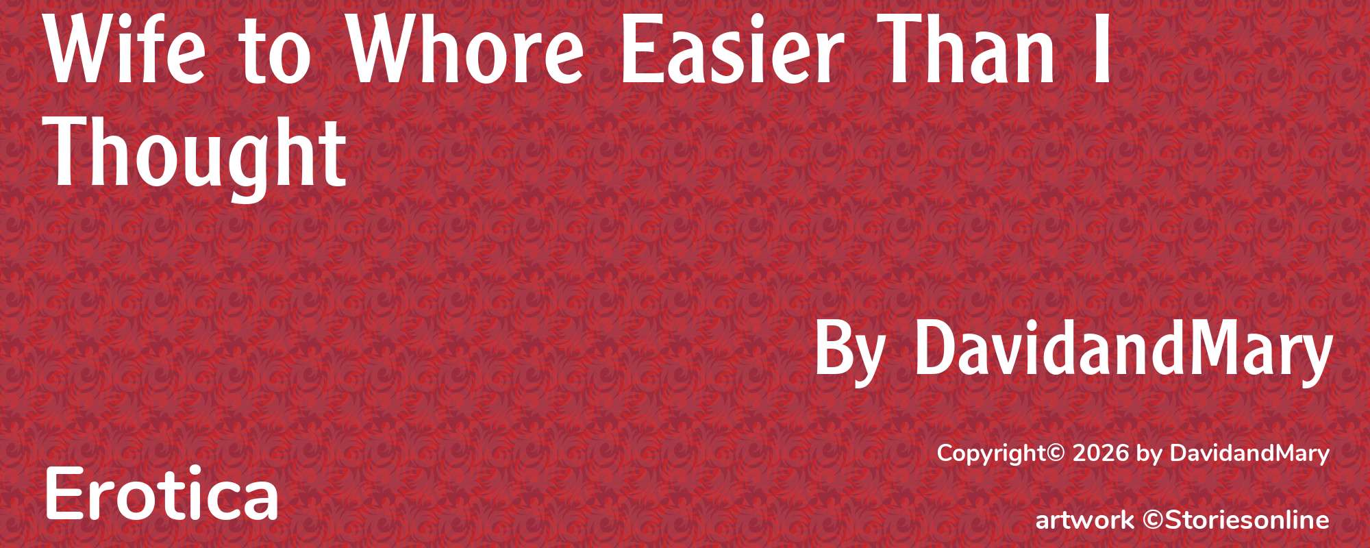 Wife to Whore Easier Than I Thought - Cover