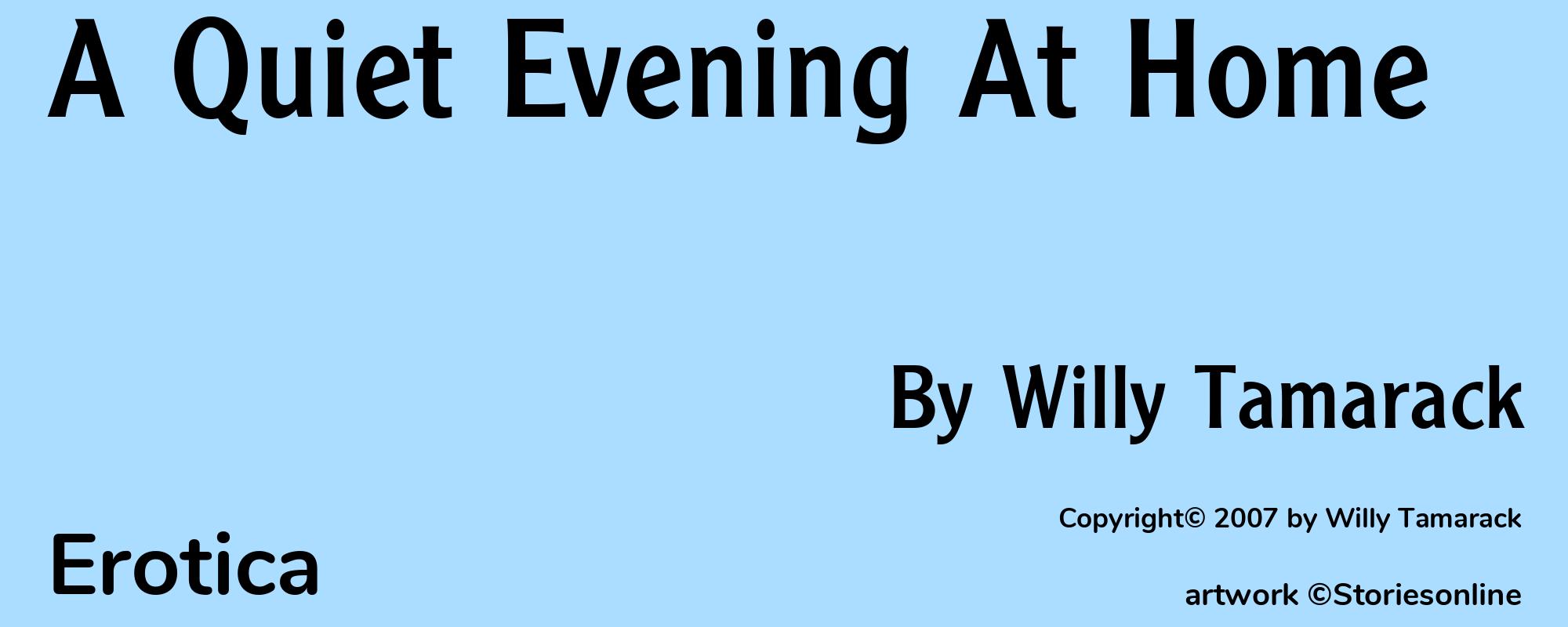 A Quiet Evening At Home - Cover