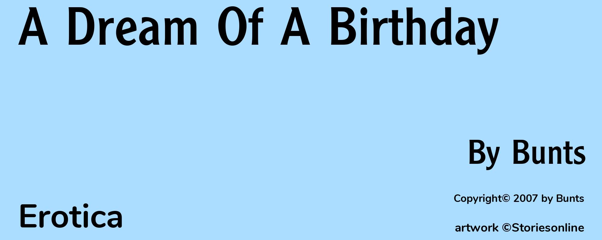 A Dream Of A Birthday - Cover