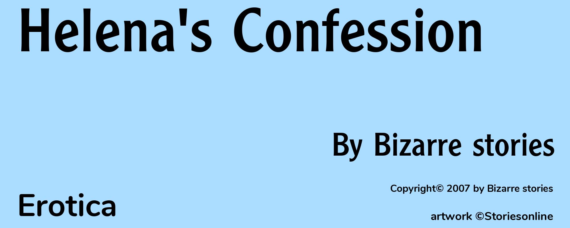 Helena's Confession - Cover