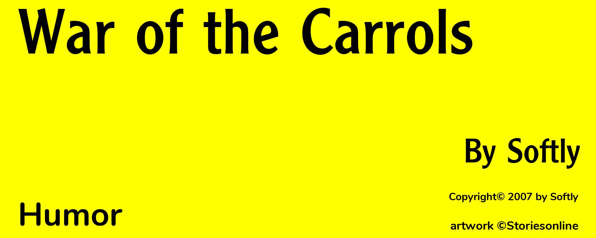 War of the Carrols - Cover