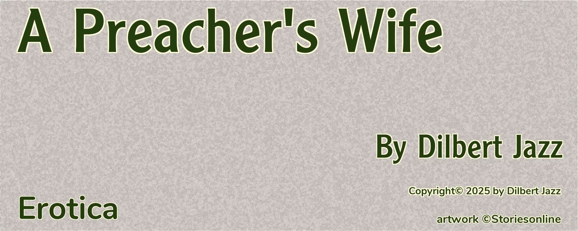 A Preacher's Wife - Cover
