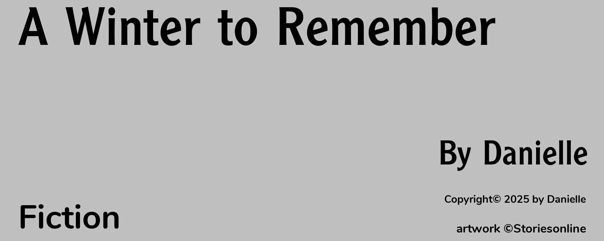 A Winter to Remember - Cover