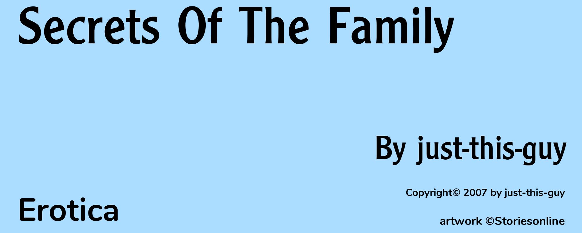 Secrets Of The Family - Cover