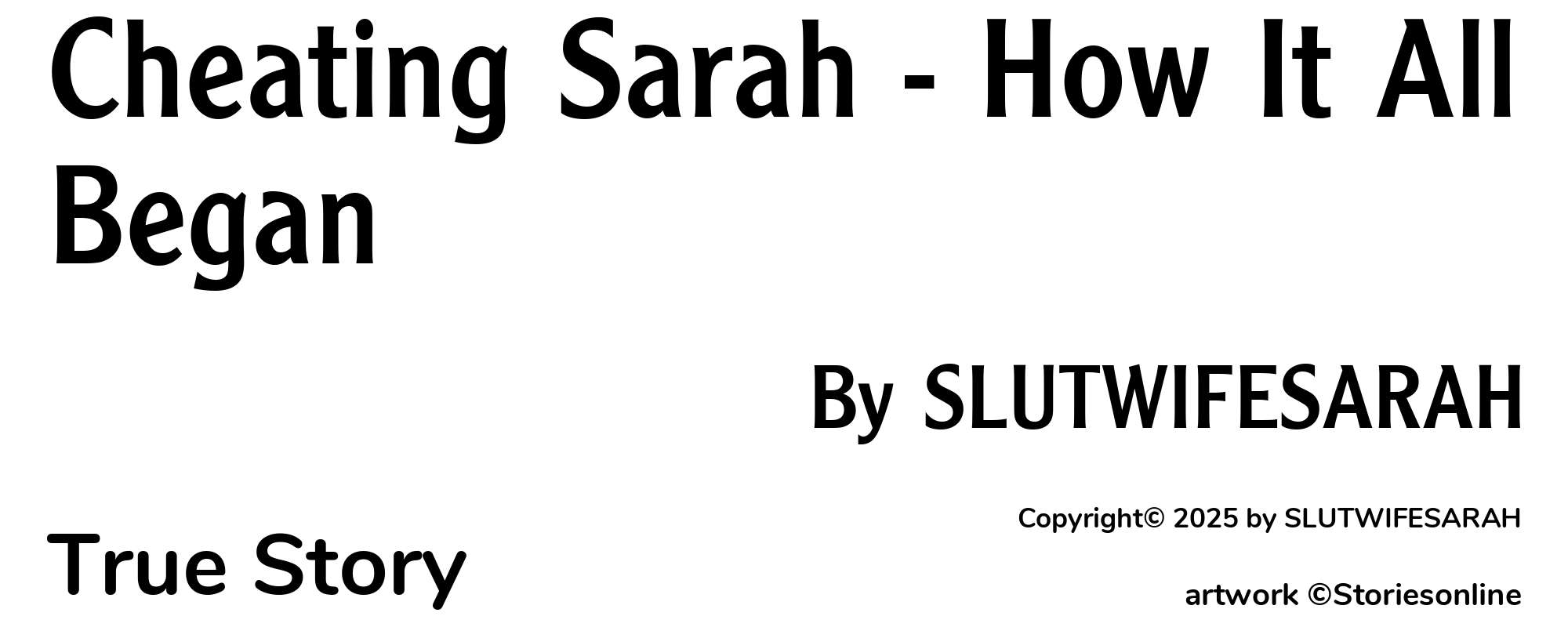 Cheating Sarah - How It All Began - Cover