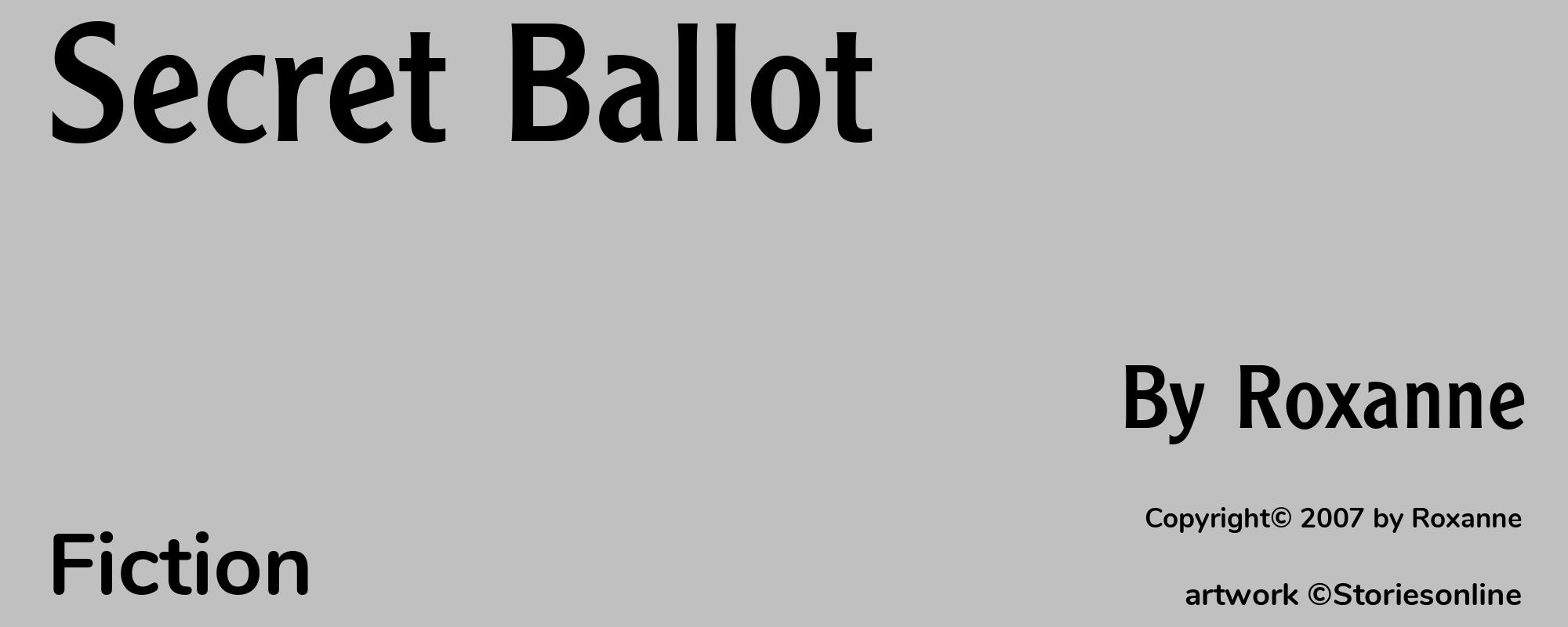 Secret Ballot - Cover