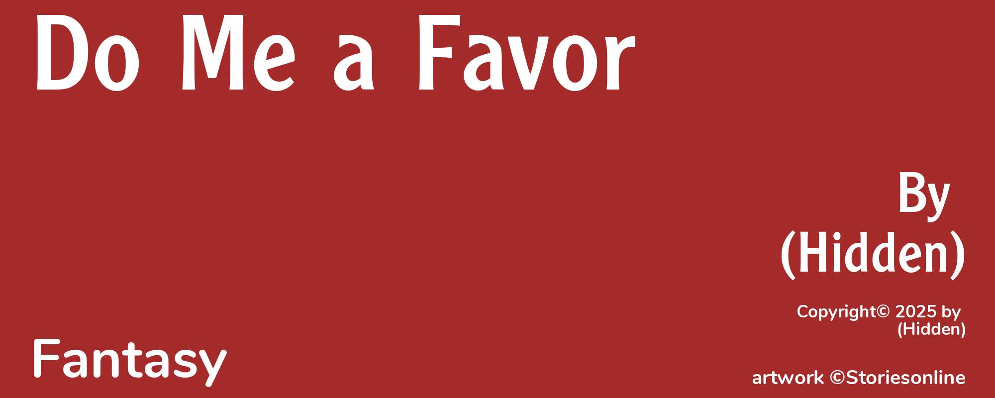 Do Me a Favor - Cover