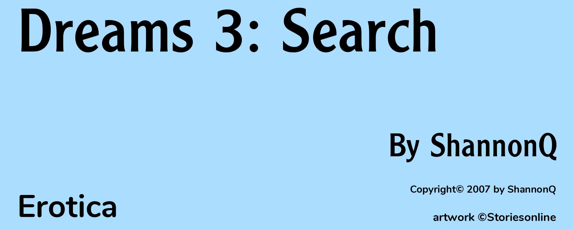 Dreams 3: Search - Cover