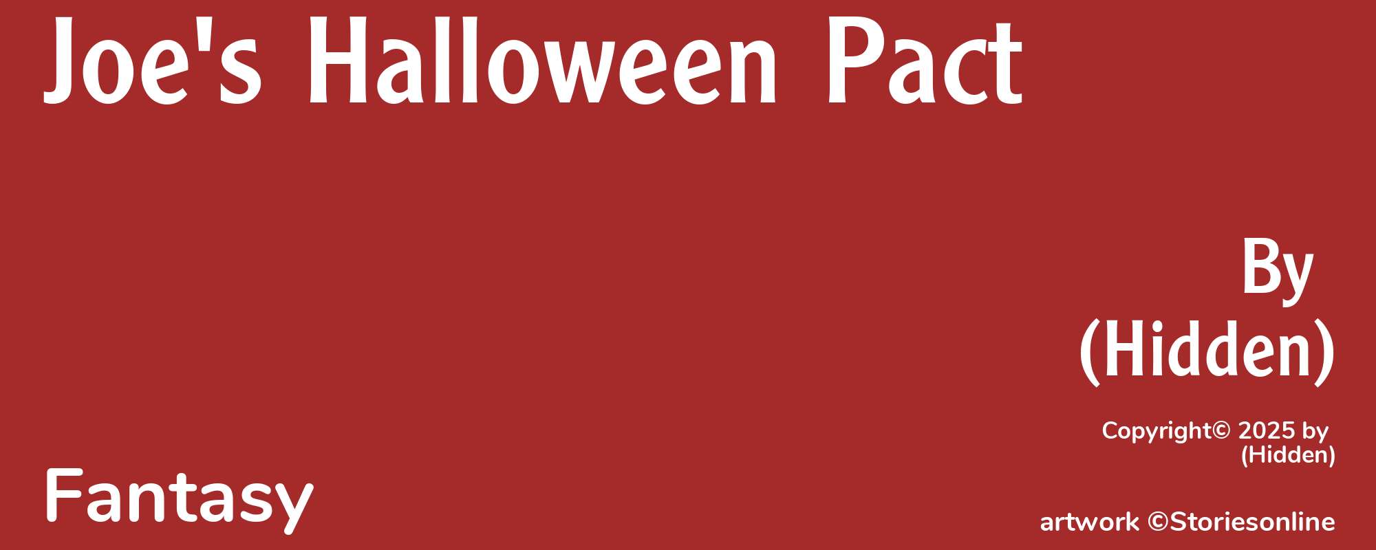 Joe's Halloween Pact - Cover