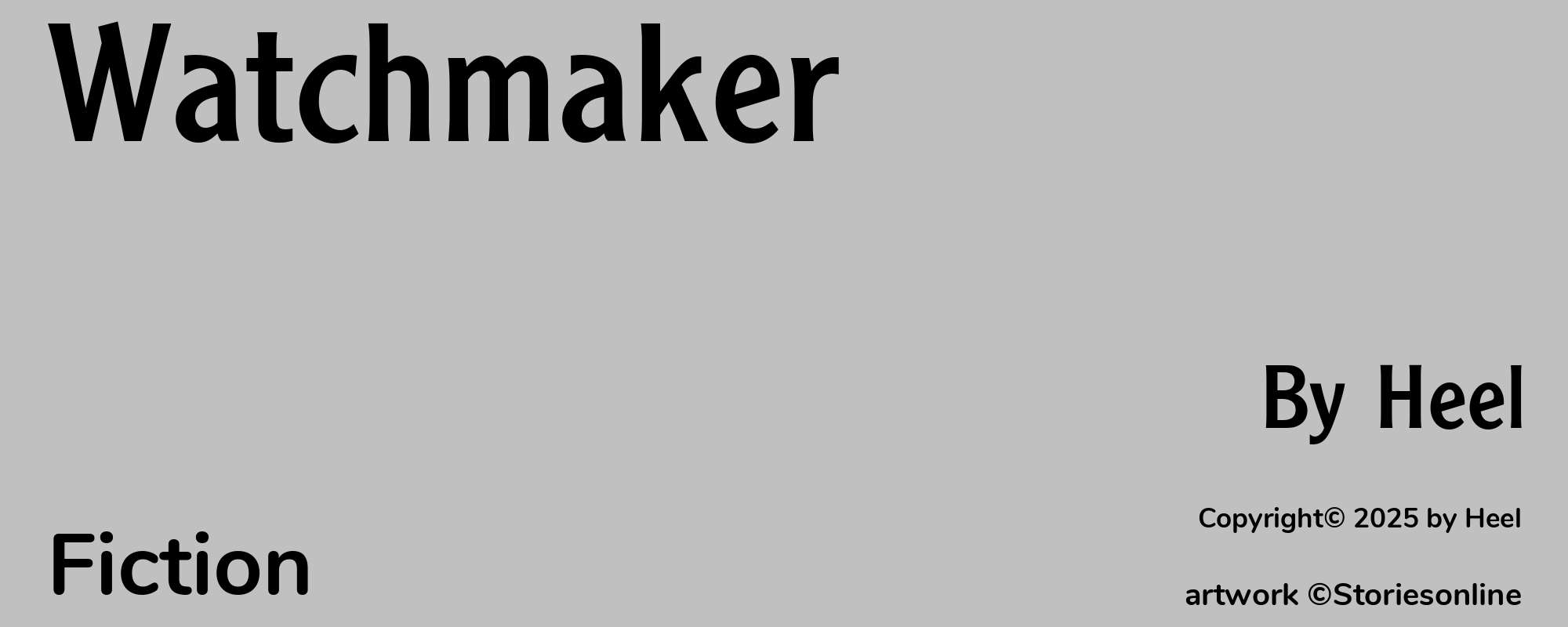 Watchmaker - Cover