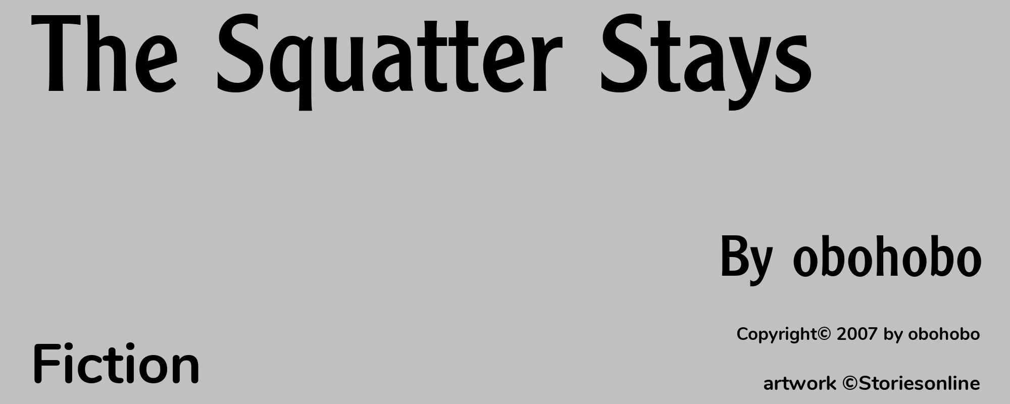 The Squatter Stays - Cover