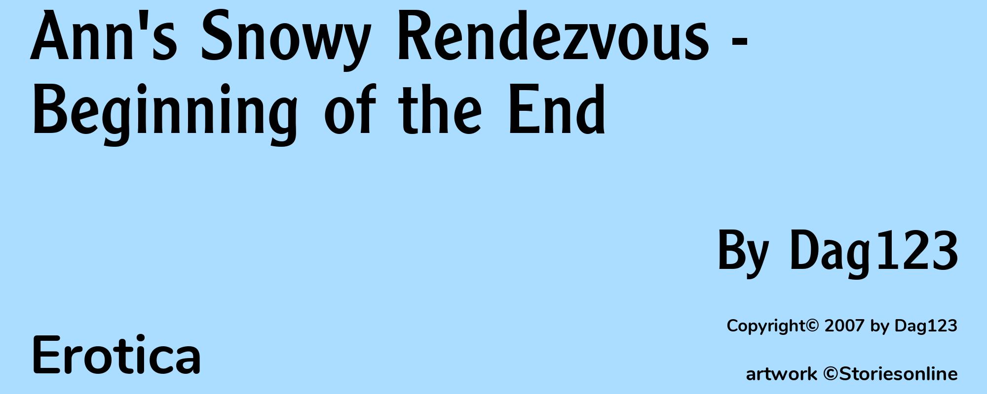 Ann's Snowy Rendezvous - Beginning of the End - Cover