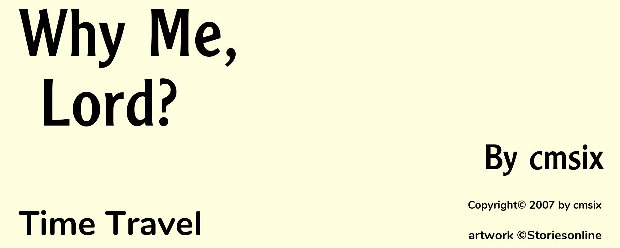 Why Me, Lord? - Cover