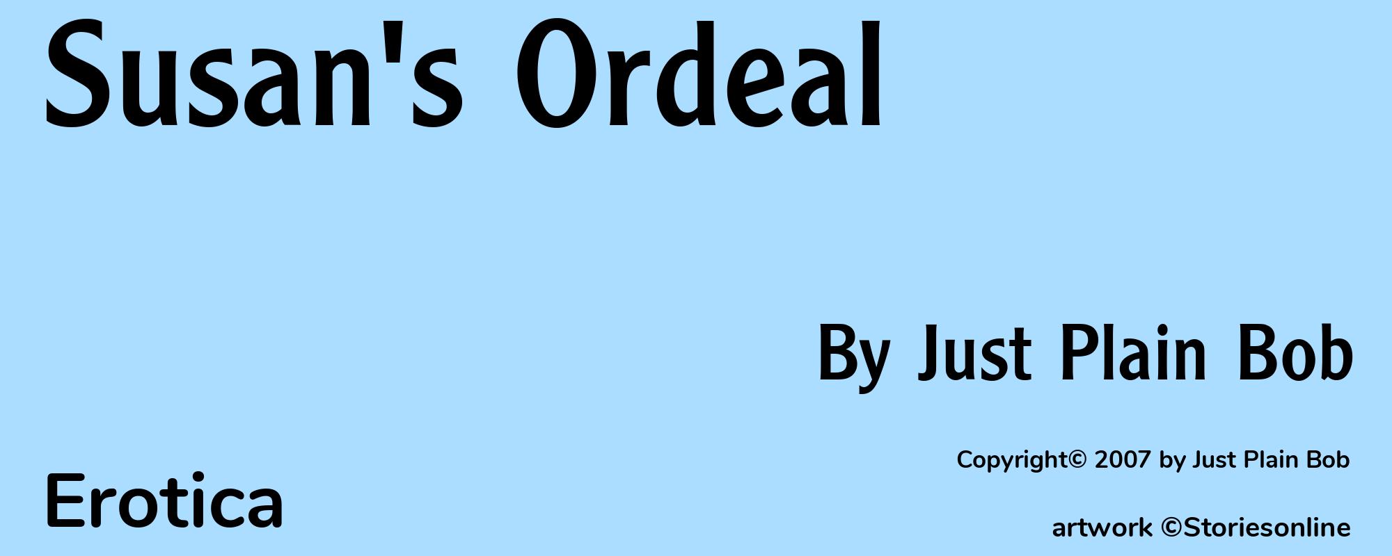 Susan's Ordeal - Cover