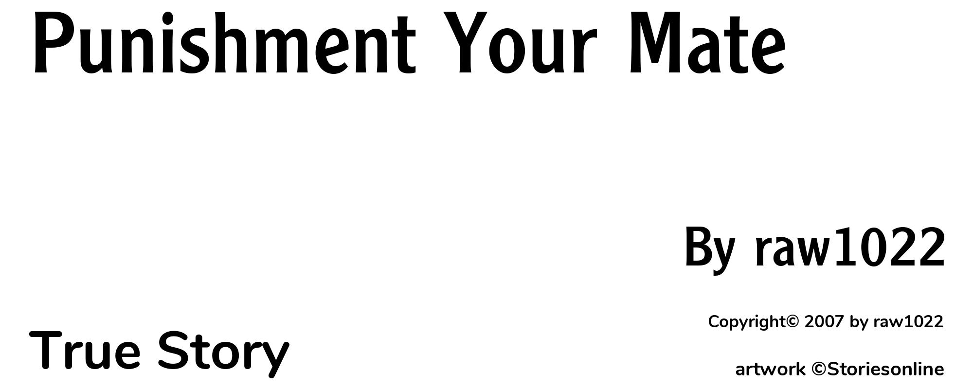Punishment Your Mate - Cover
