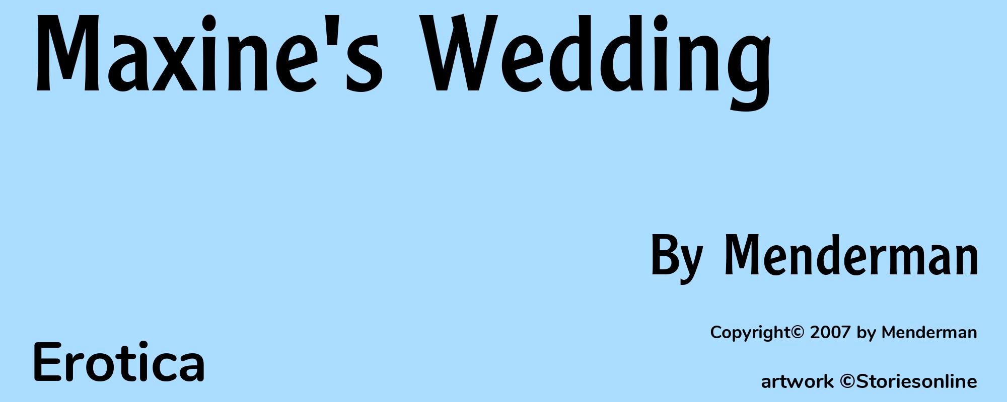 Maxine's Wedding - Cover