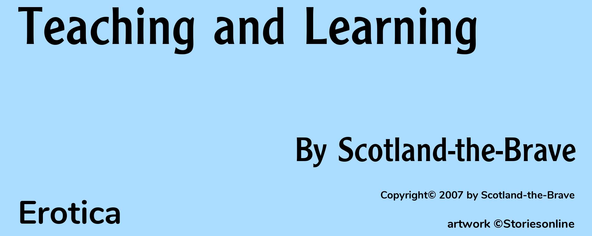 Teaching and Learning - Cover