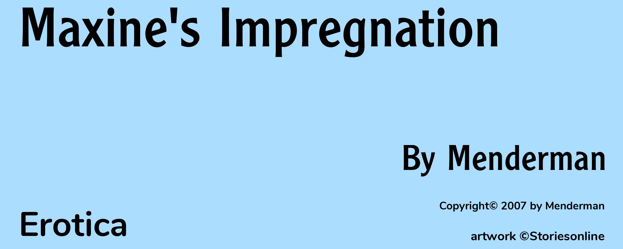 Maxine's Impregnation - Cover