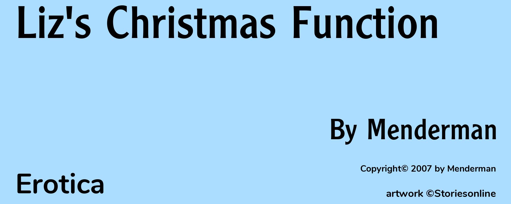 Liz's Christmas Function - Cover
