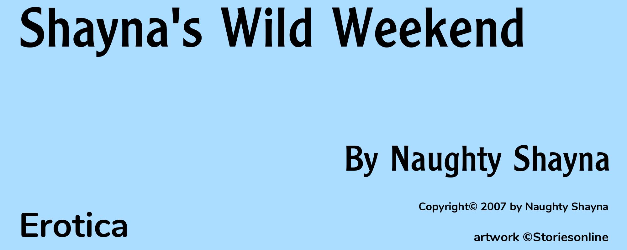 Shayna's Wild Weekend - Cover