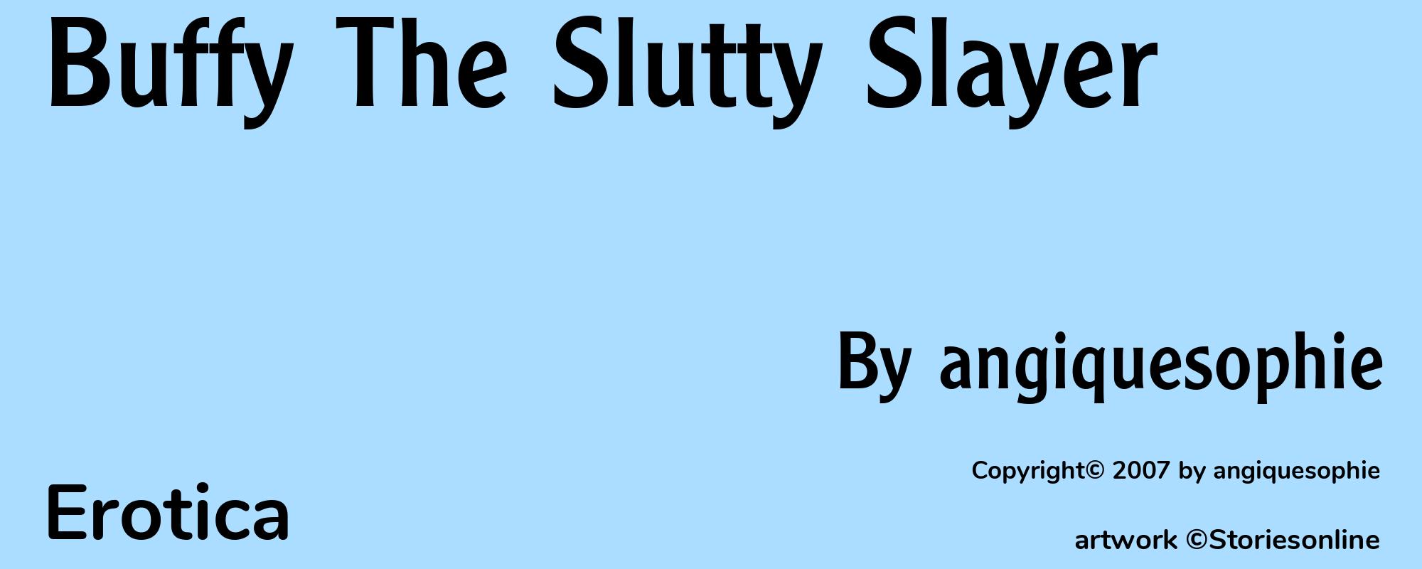 Buffy The Slutty Slayer - Cover