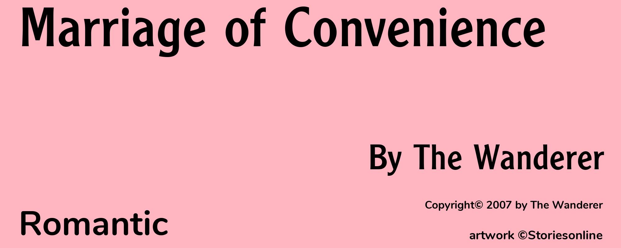 Marriage of Convenience - Cover