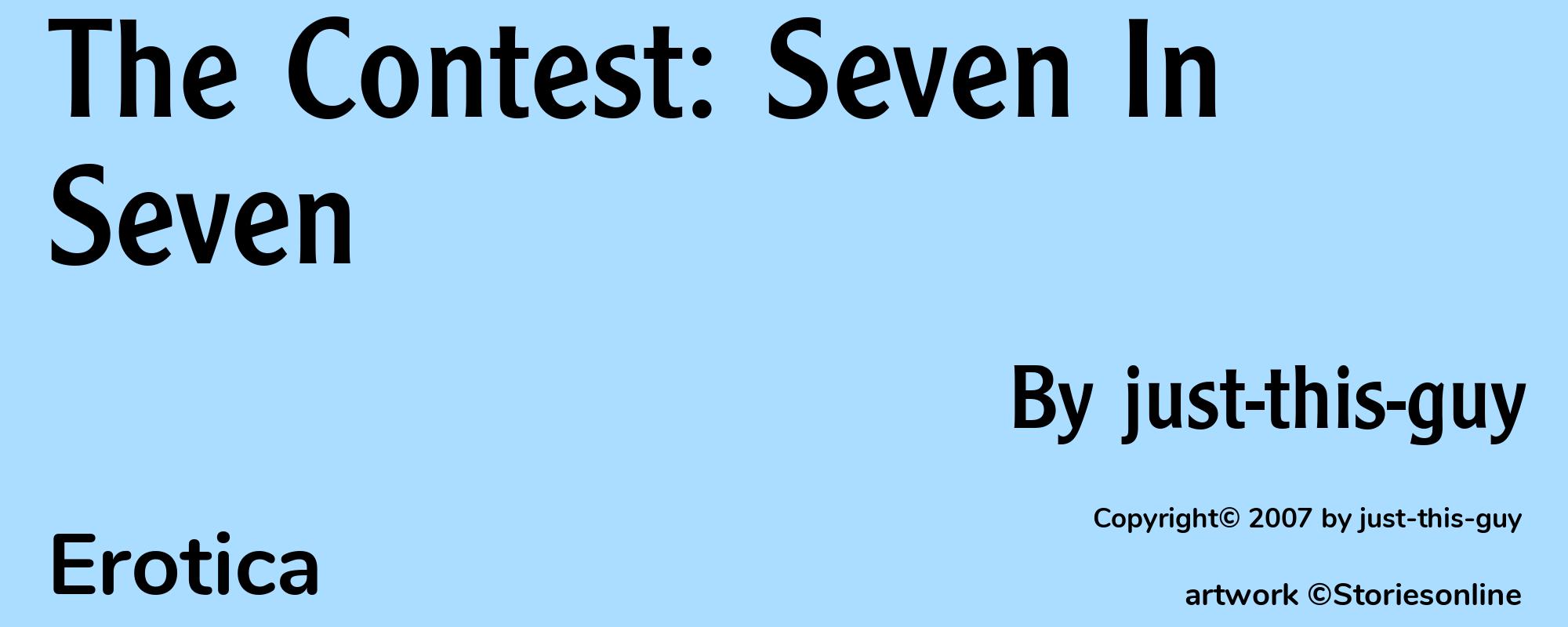 The Contest: Seven In Seven - Cover