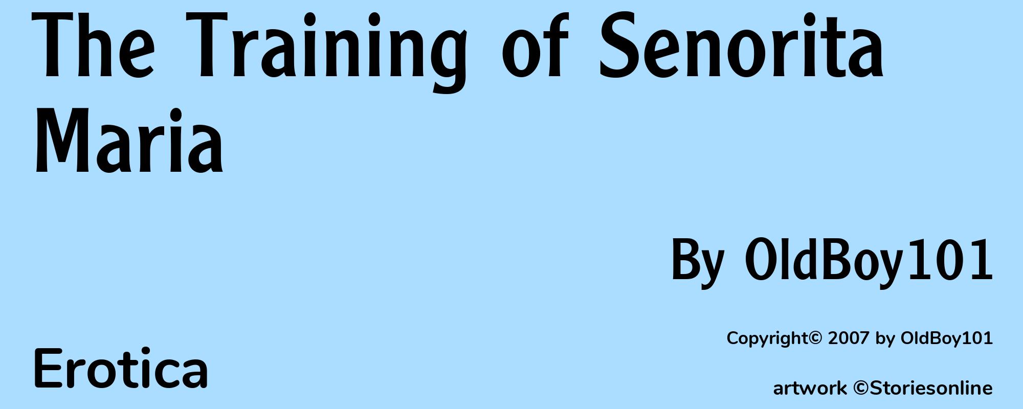 The Training of Senorita Maria - Cover