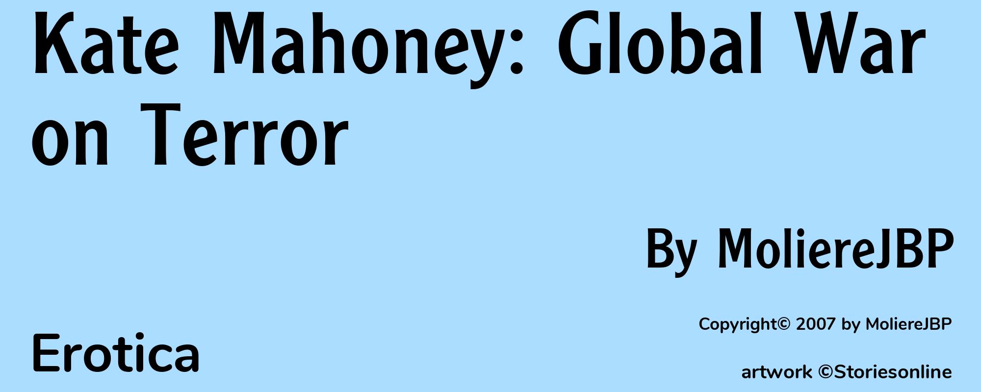 Kate Mahoney: Global War on Terror - Cover