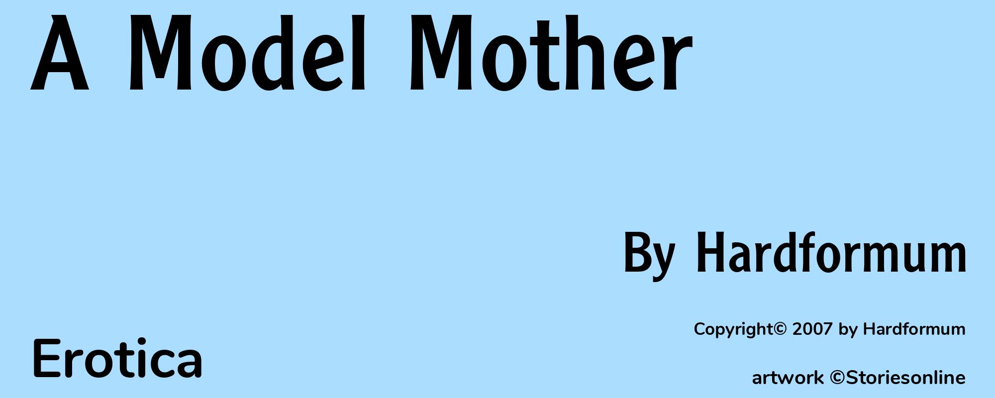 A Model Mother - Cover