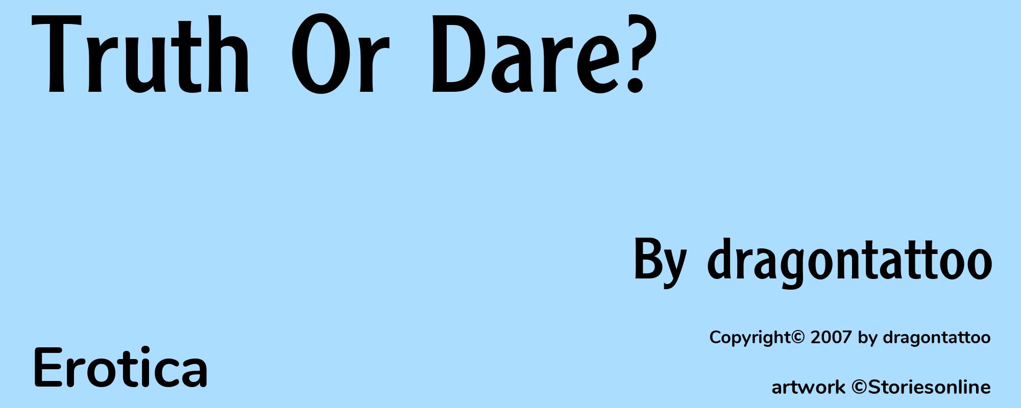 Truth Or Dare? - Cover