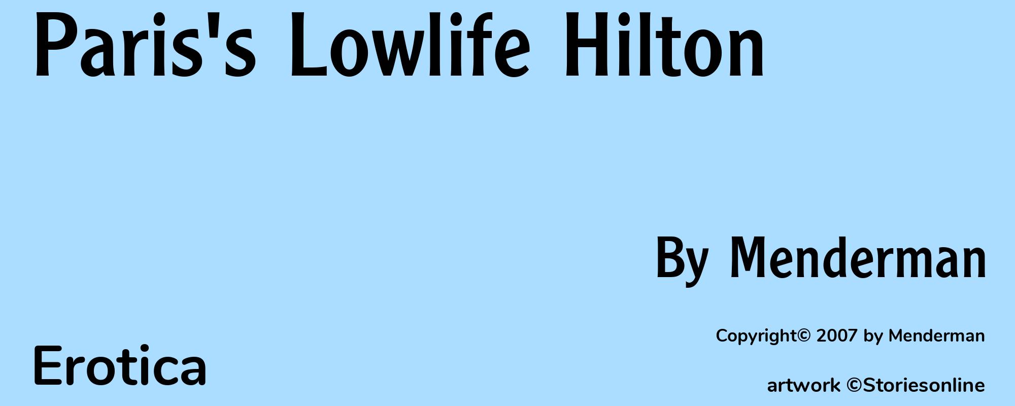 Paris's Lowlife Hilton - Cover