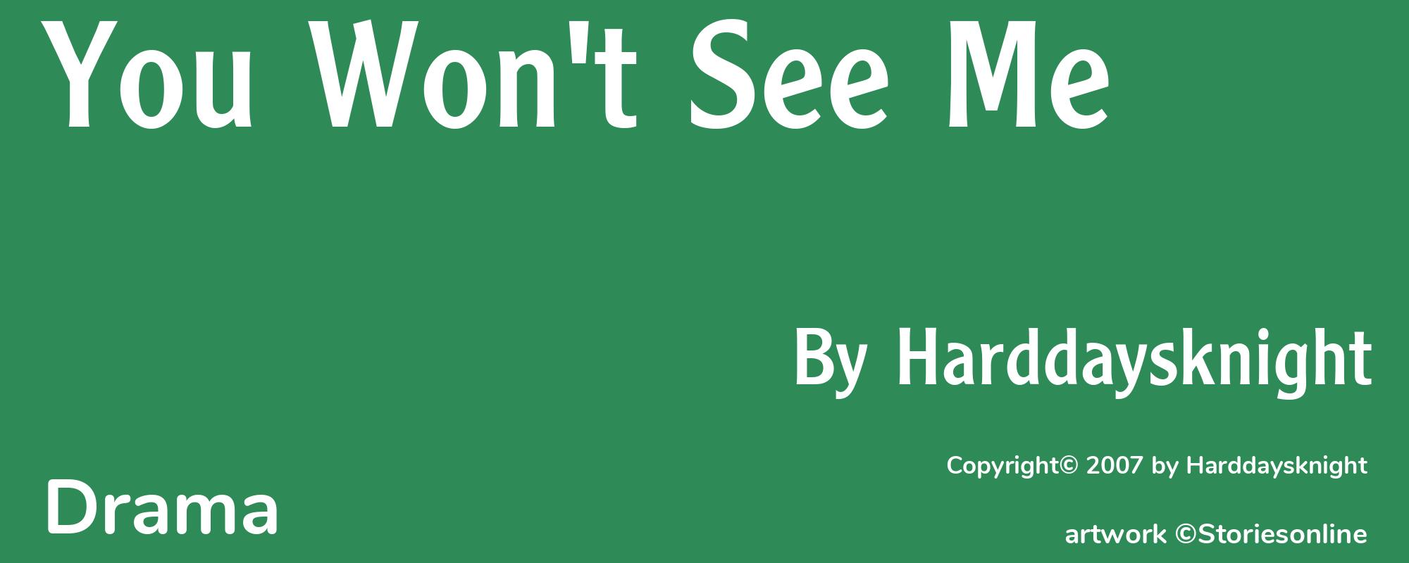 You Won't See Me - Cover