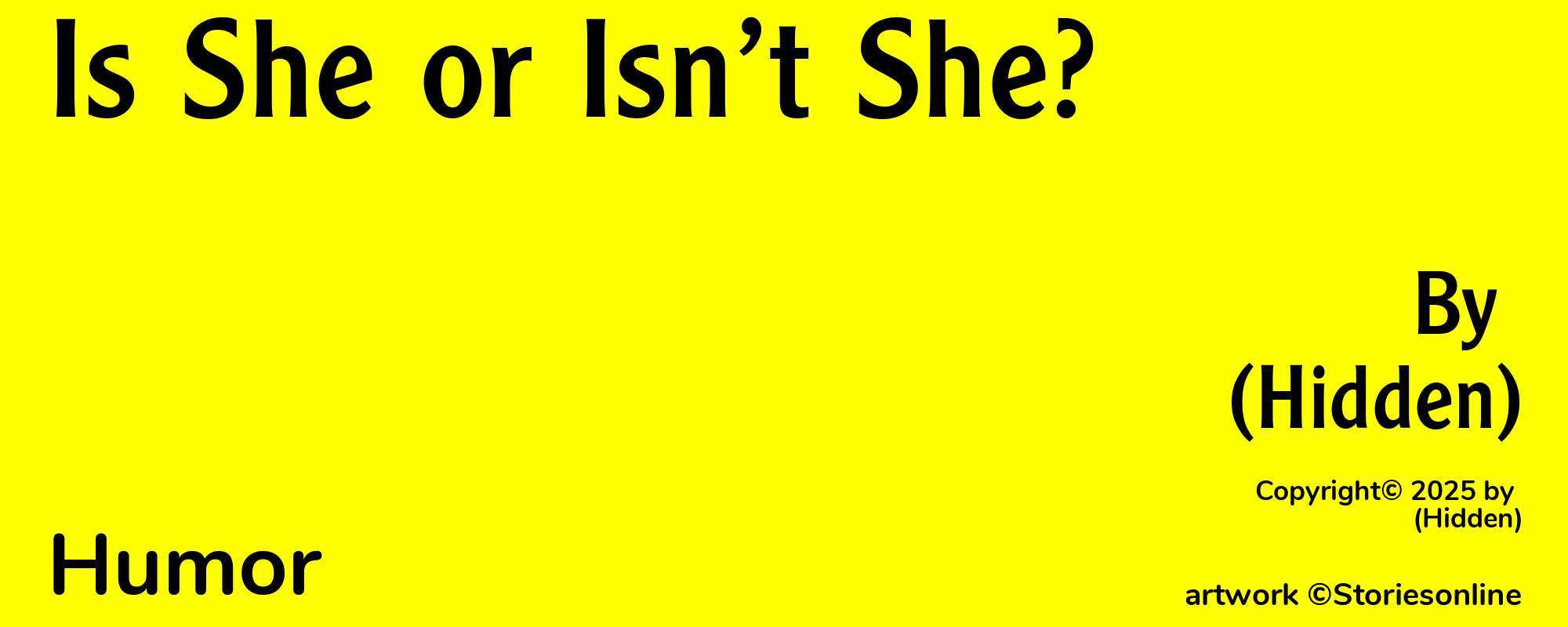 Is She or Isn’t She? - Cover